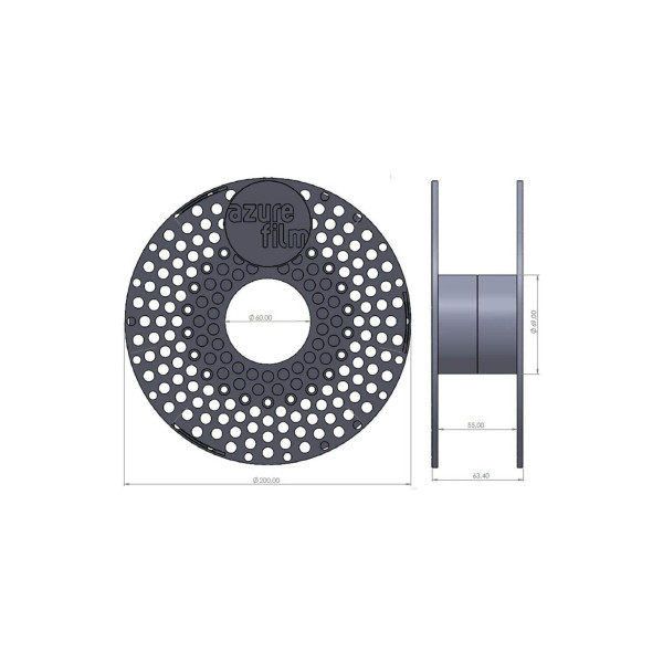 Azurefilm PLA Original 1.75mm Anthracite 1000g Filament