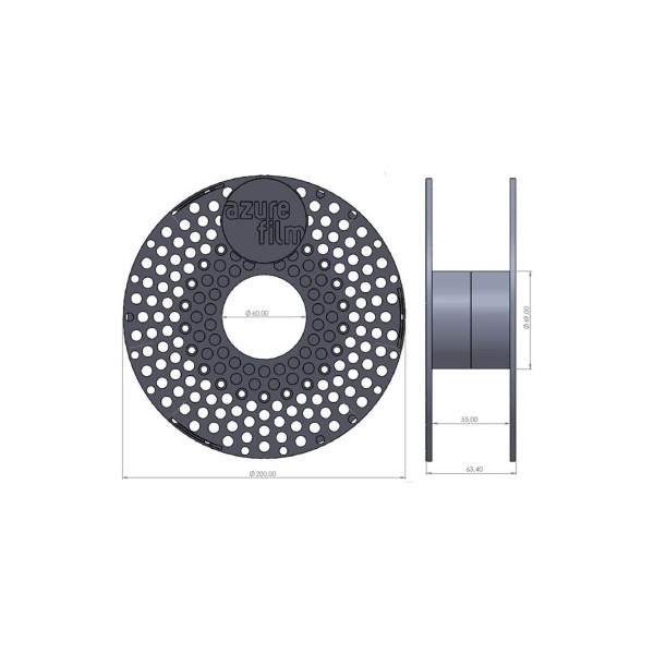 Azurefilm PLA Original 1.75mm Anthracite 1000g Filament