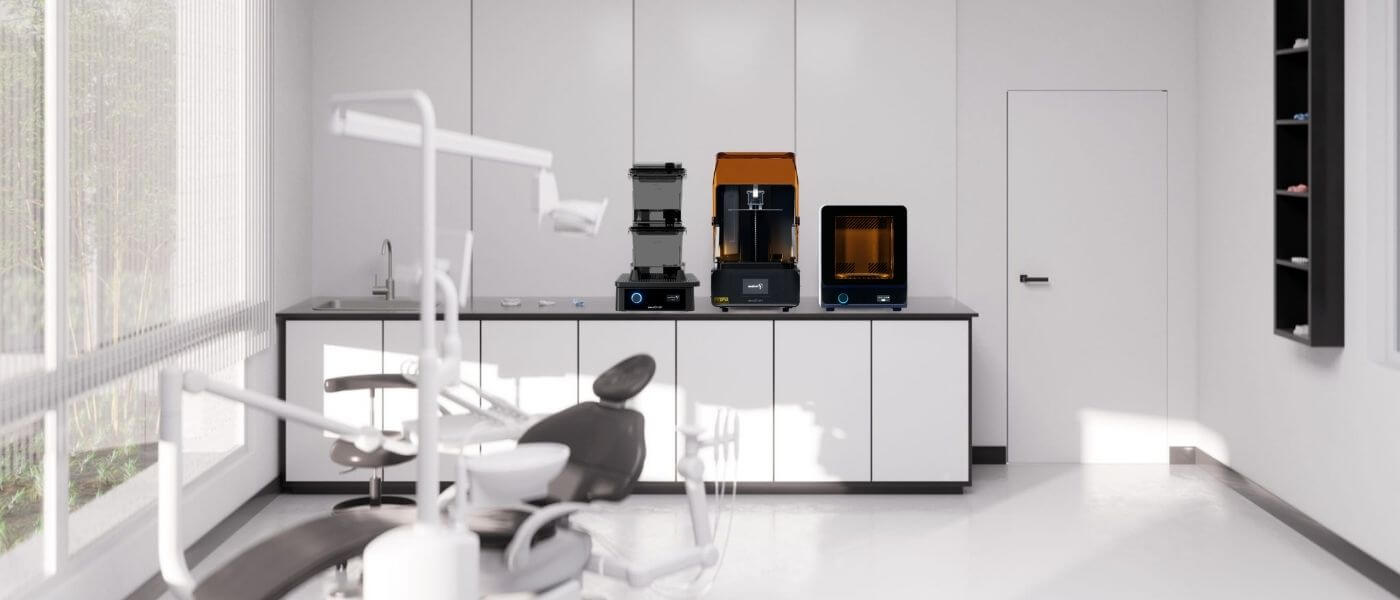 HeyGears Reflex dental klinik ortamında — dental model ve aligner baskı iş akışı